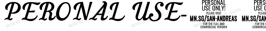 PERONAL USE字体转换
